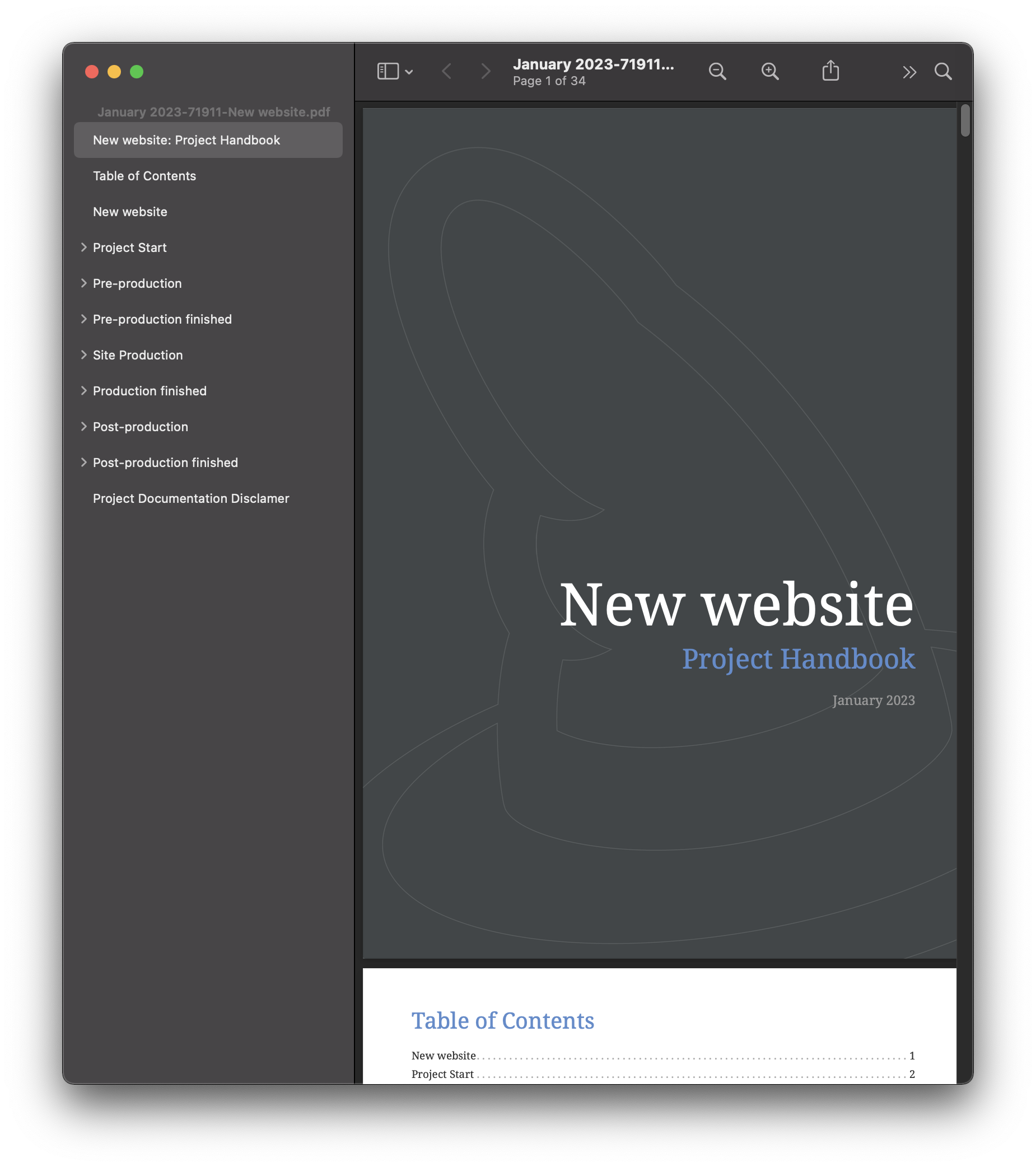 Project Handbook for the Demo Document