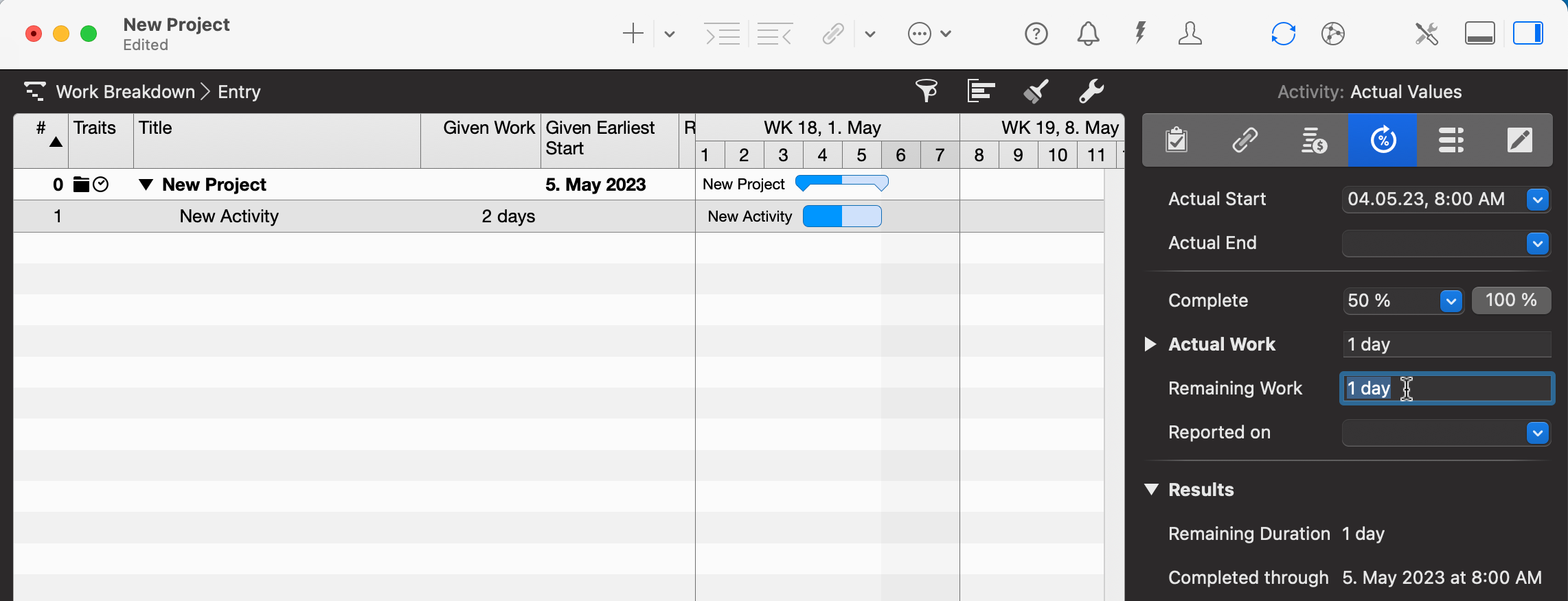 Merlin Project - Entering the Progress as Work Merlin Project - Entering the Progress as Work