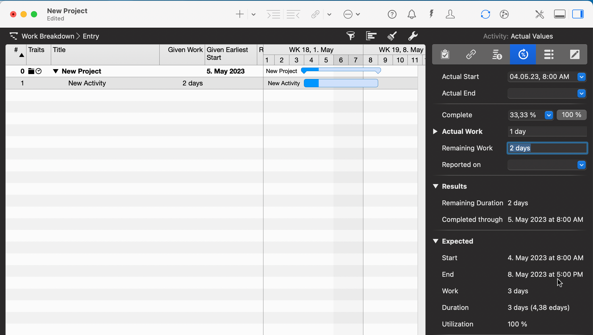 Merlin Project - Calculated Expected End