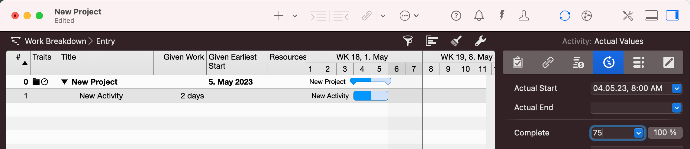 Merlin Project - Changing the Progress from 50% to 75% Percentage Merlin Project - Changing the Progress from 50% to 75% Percentage