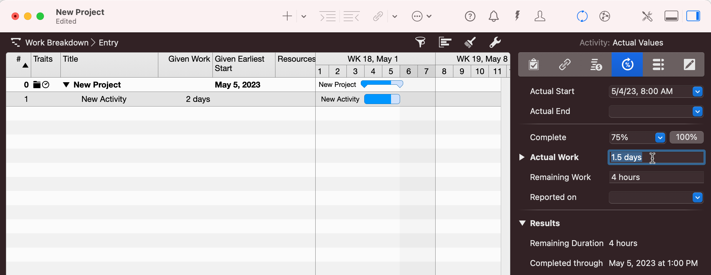 Merlin Project - Updating Actual Work Merlin Project - Updating Actual Work