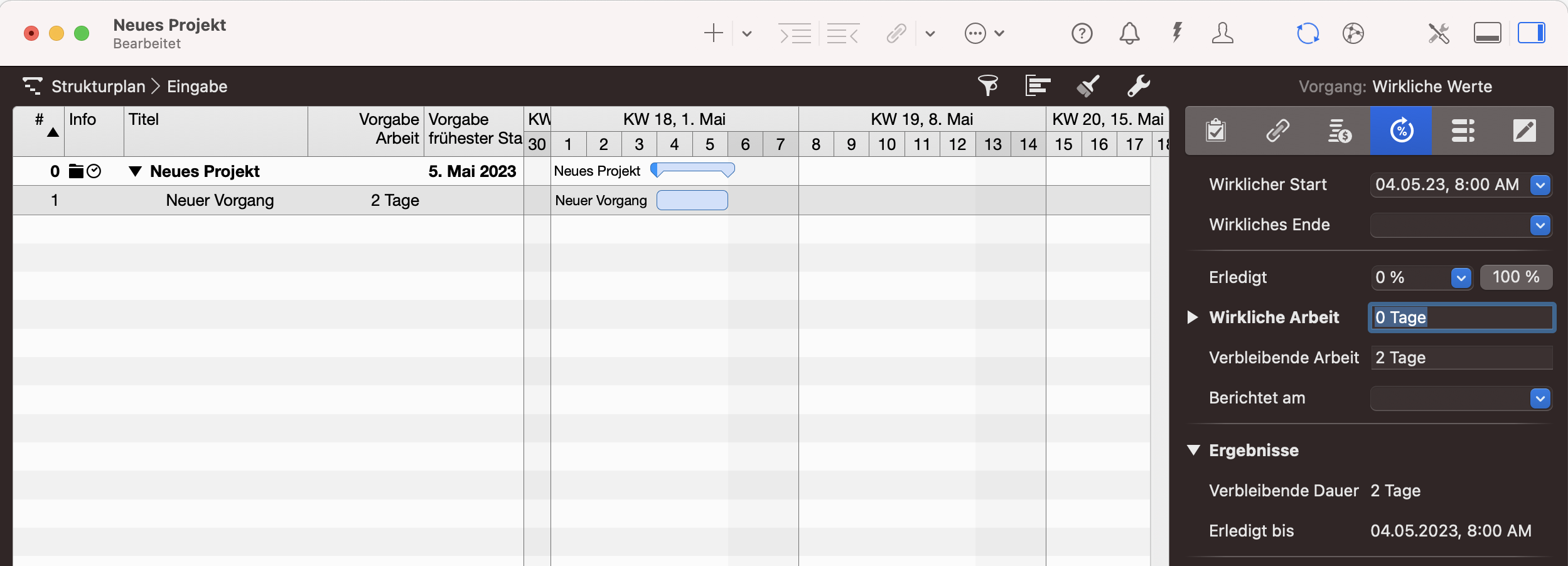 Merlin Project - Eingabe des Fortschritts als Arbeit Merlin Project - Eingabe des Fortschritts als Arbeit