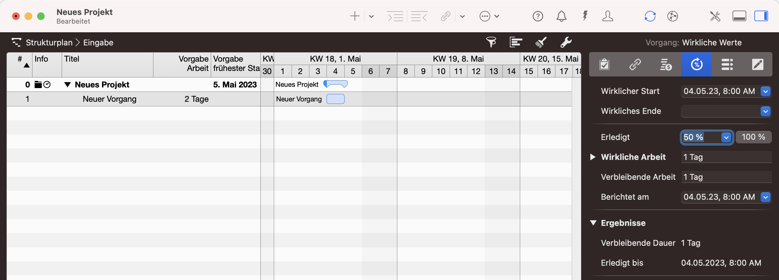 Merlin Projekt - Eingabe des Fortschritts als Prozent Merlin Projekt - Eingabe des Fortschritts als Prozent