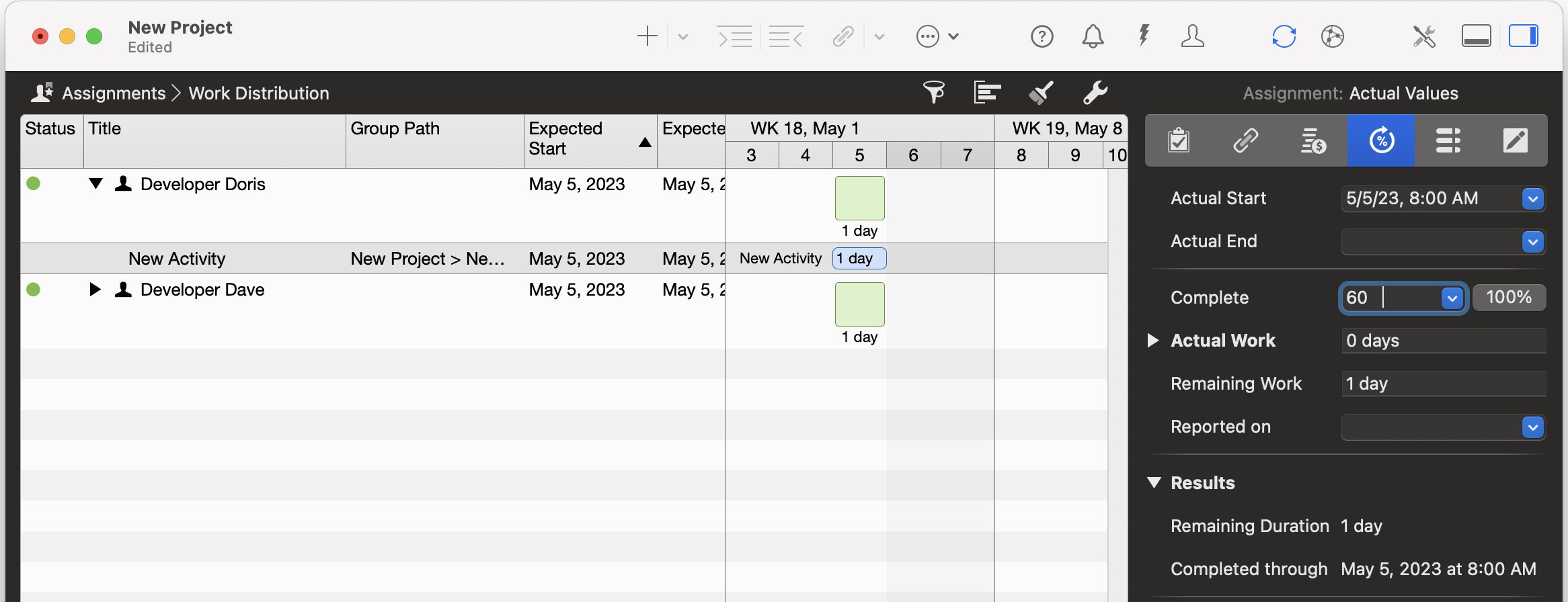 Merlin Project - Progress Entered On The Assignments View Merlin Project - Progress Entered On The Assignments View