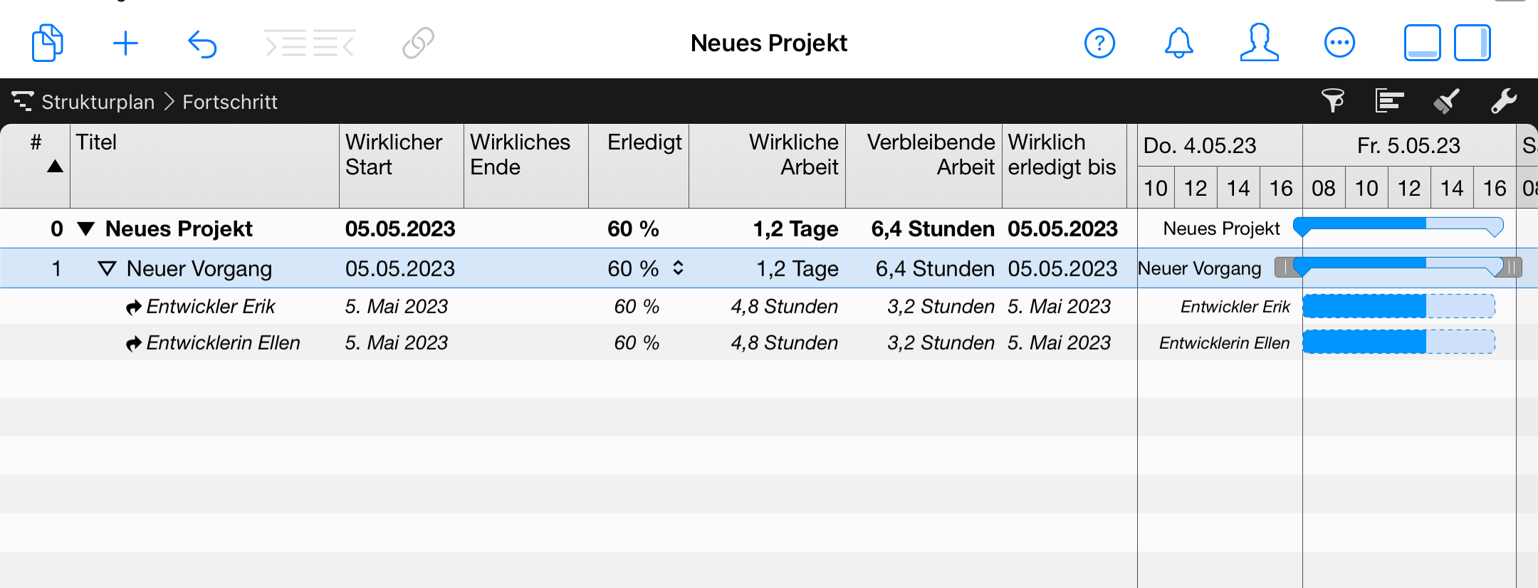 Merlin Project auf dem iPad - Vorgang erledigt bei 60% Merlin Project auf dem iPad - Vorgang erledigt bei 60%
