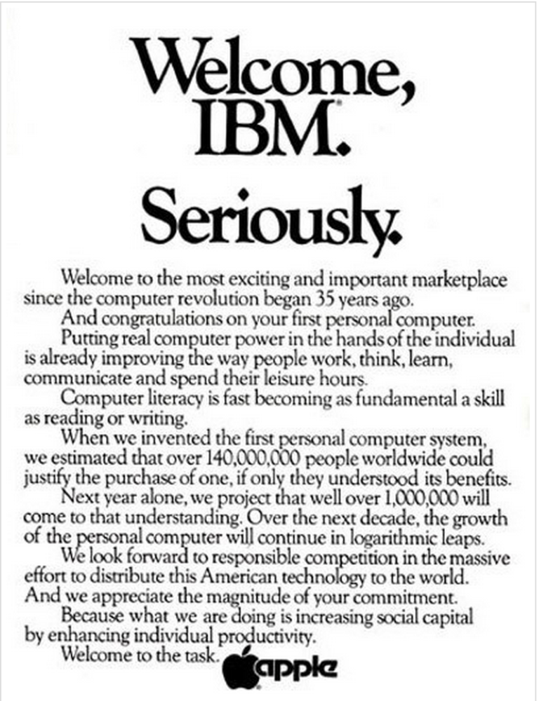 Anuncio Welcome IBM
