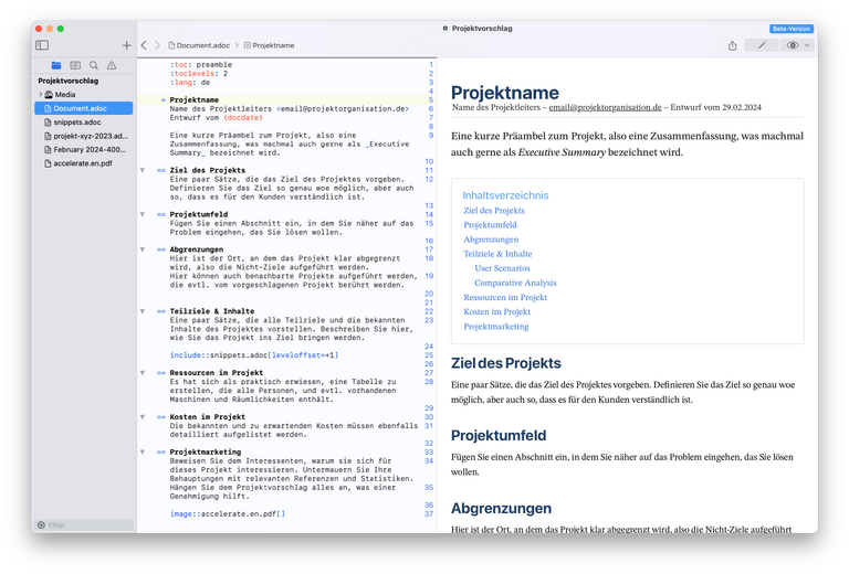 Erweiterter Projektvorschlag