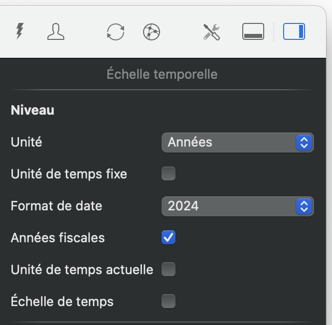 L'inspecteur de la chronologie dans Merlin Project
