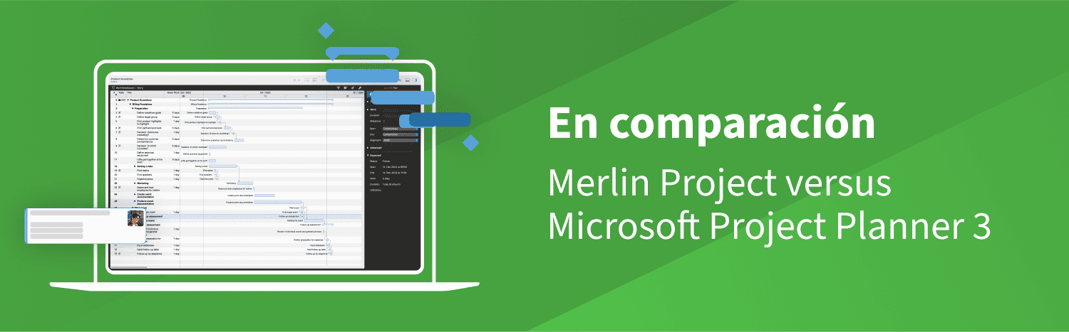 Comparativa: ¿Qué software de gestión de proyectos es mejor? Merlin Project frente a Microsoft Project Planner