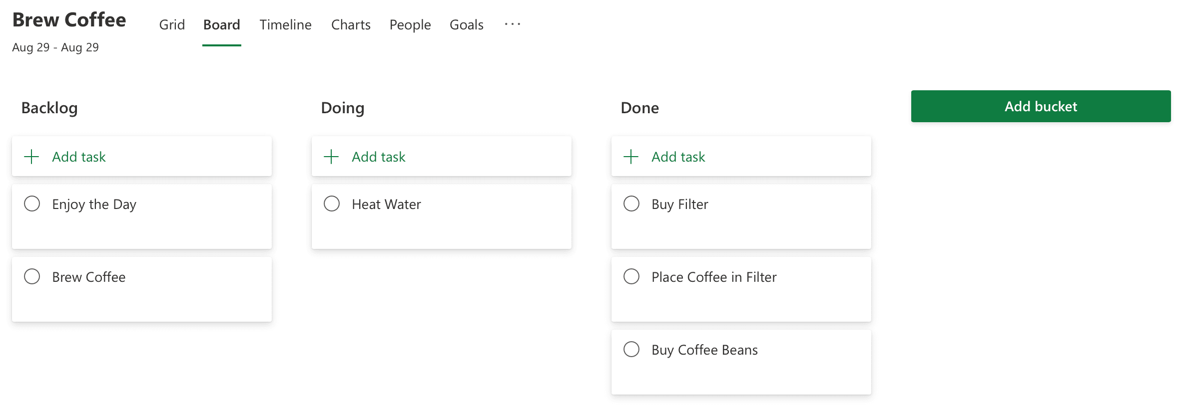 Los tableros Kanban sólo tienen un propósito estético en MS Project Planner Los tableros Kanban sólo tienen un propósito estético en MS Project Planner
