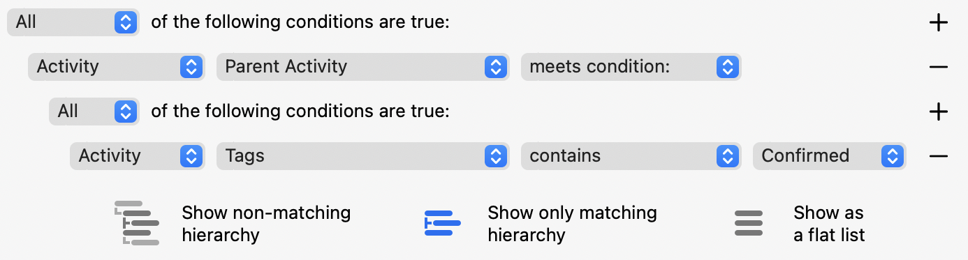 Filterdefinitions Child Activities