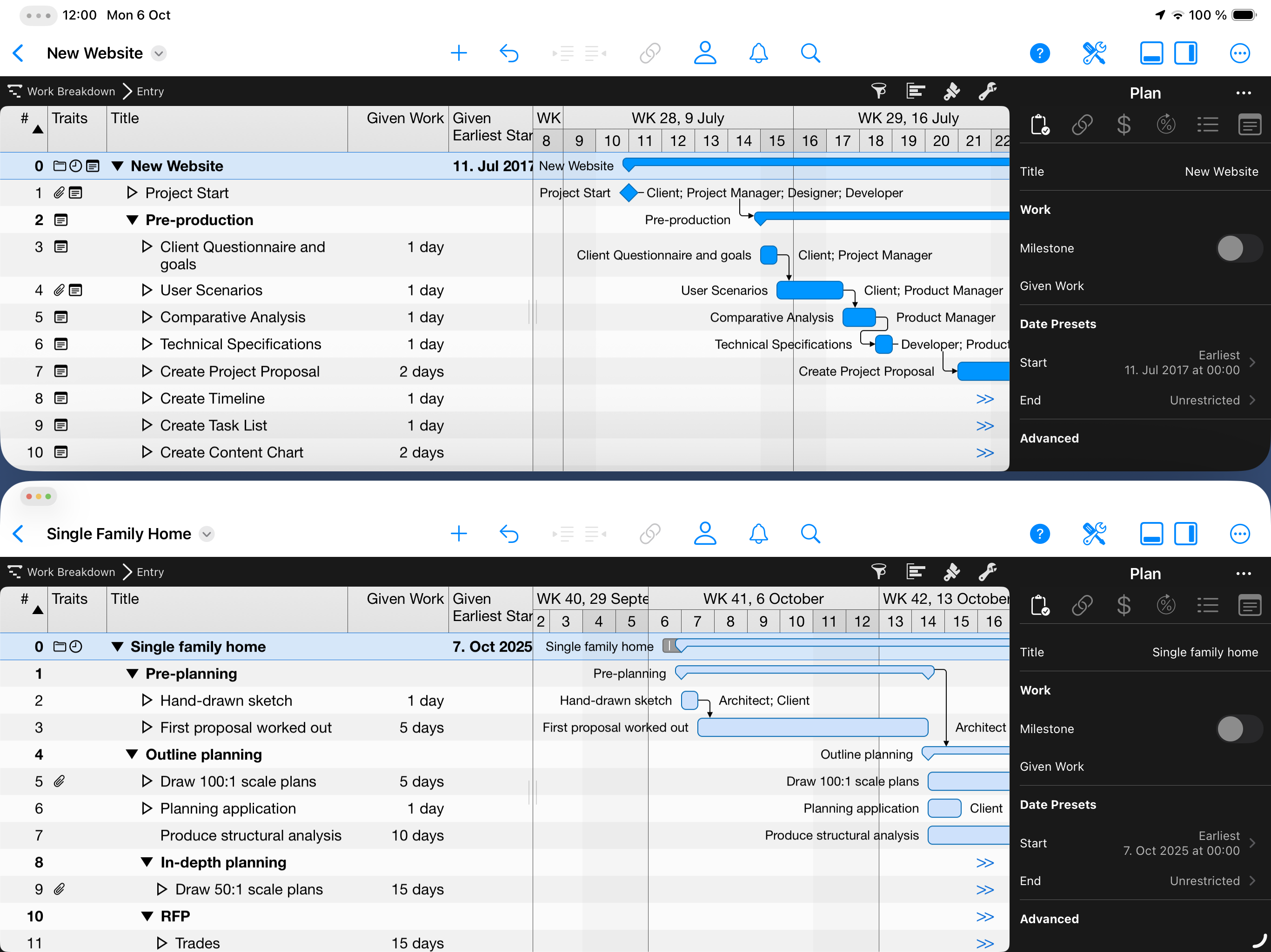 Arranged document windows