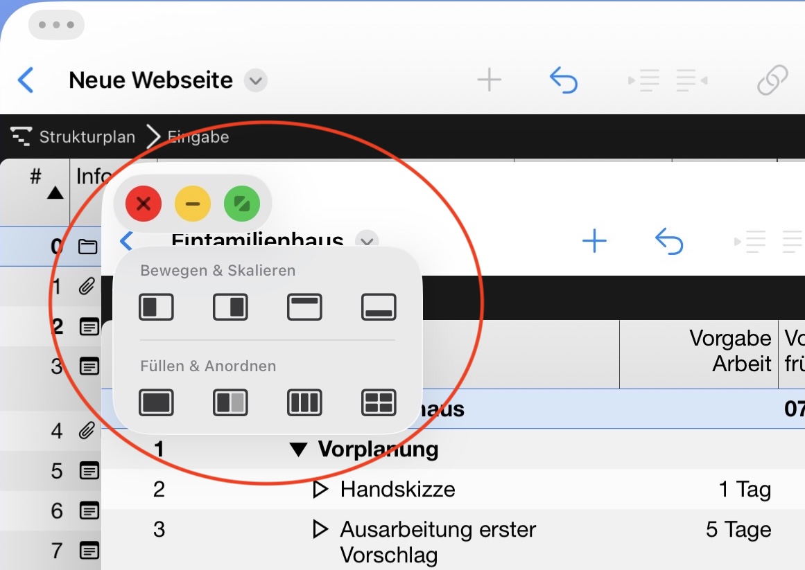 Fenster anordnen mit der Ampel Fenster anordnen mit der Ampel