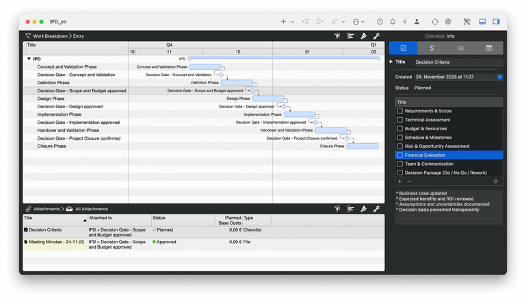 Store decision criteria and more as attachments in Merlin Project