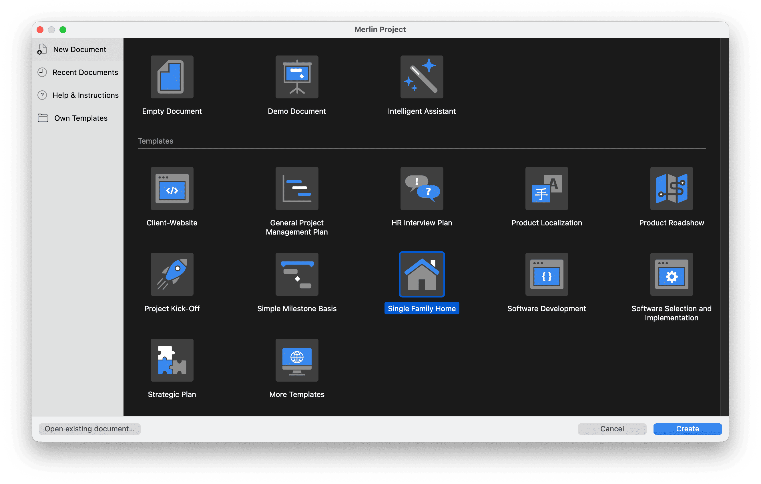 Templates for shell, fit-out and MEP