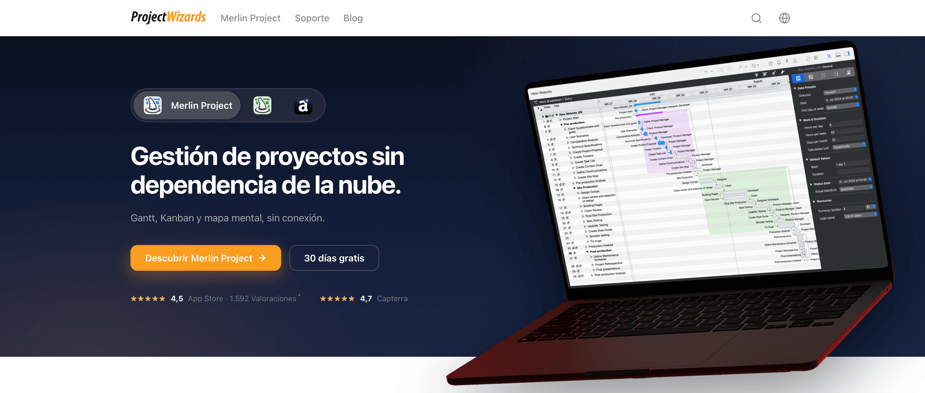 La nueva página de inicio, despejada