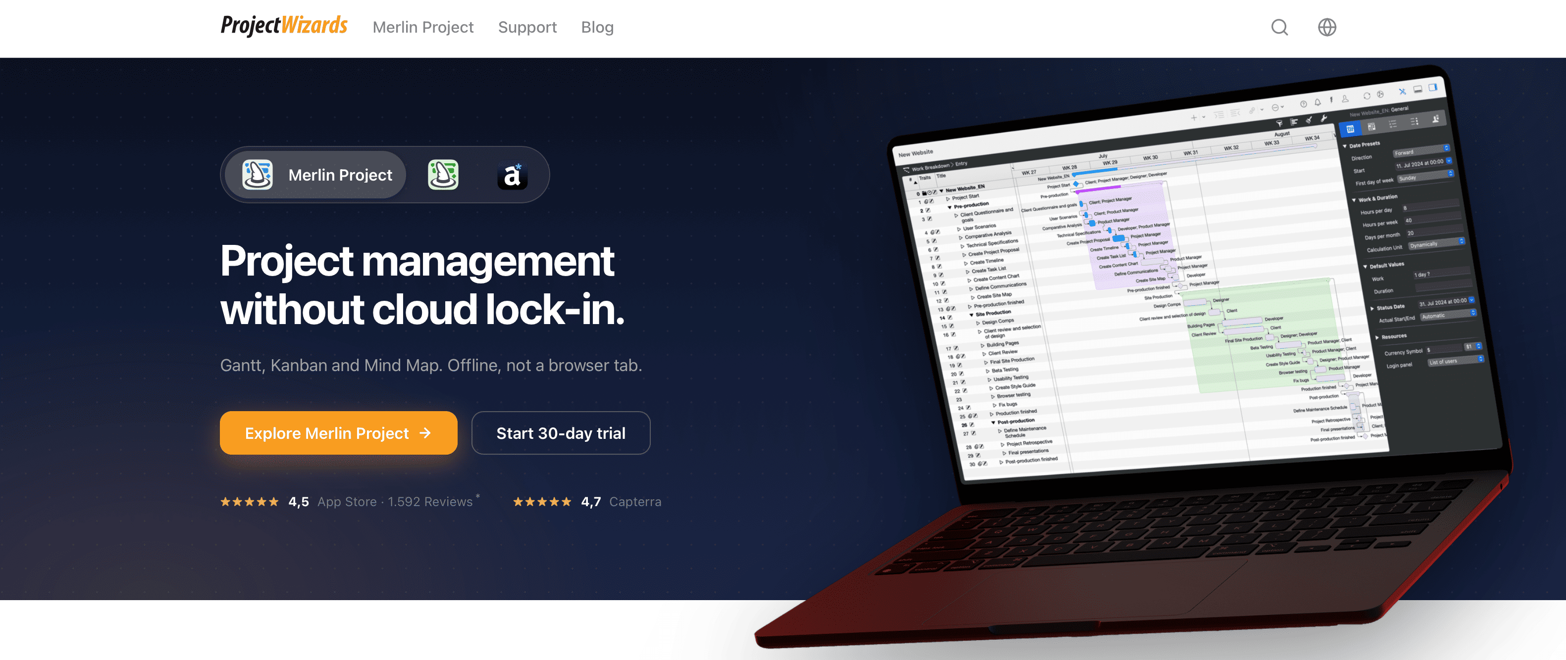 The new, clean homepage