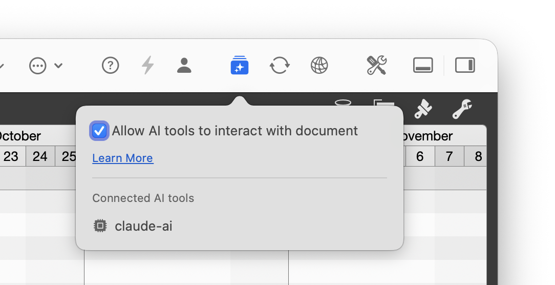 AI sharing in the inspector