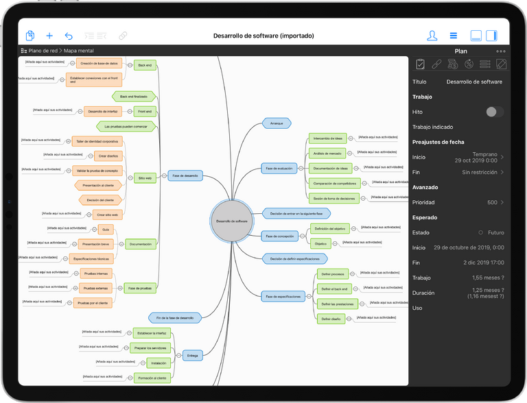 Mapa mental en Merlin Project