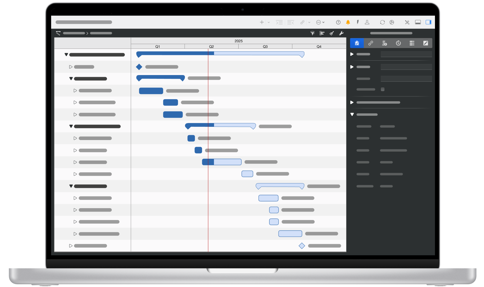 Gestión de proyectos tradicional con diagramas de Gantt en Merlin Project