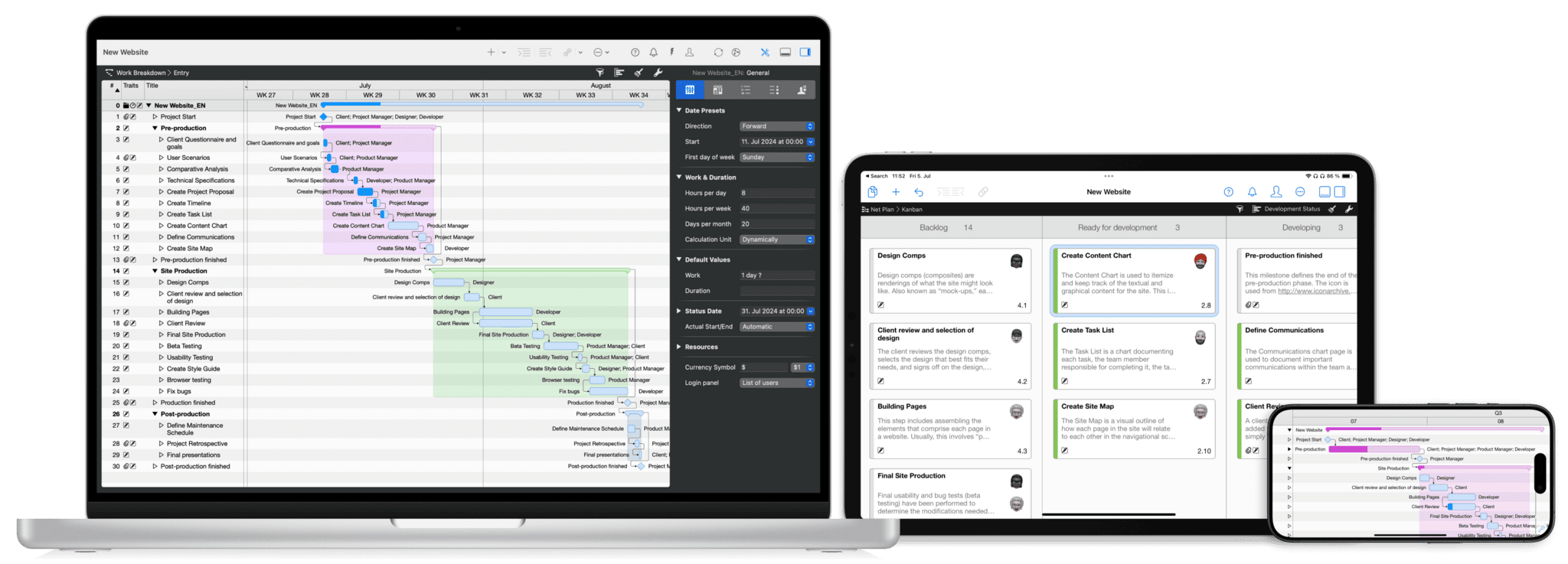 Merlin Project est nativement conçu pour Mac, iPad et iPhone