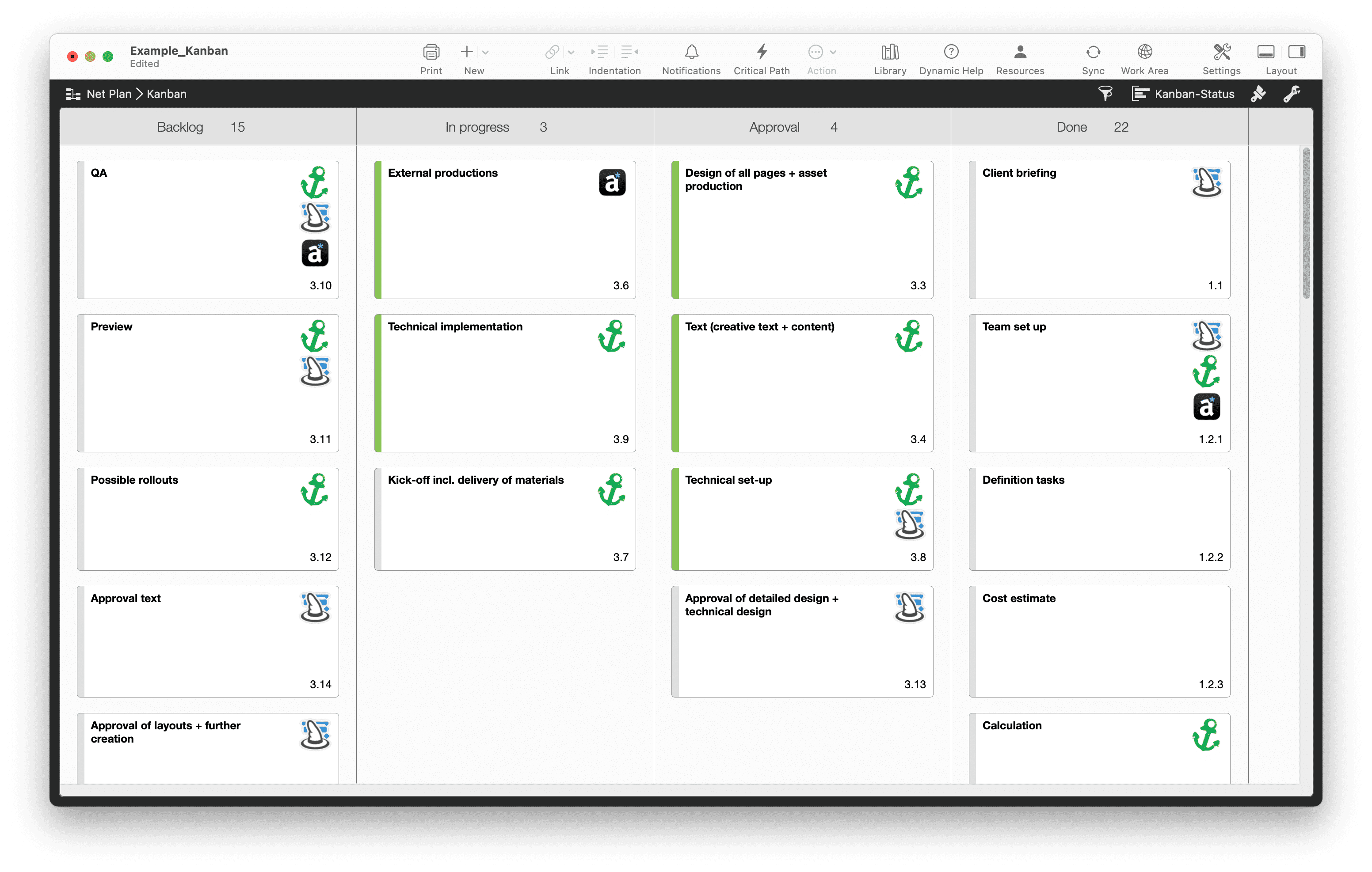 Kanban Board in Merlin Project Kanban Board in Merlin Project
