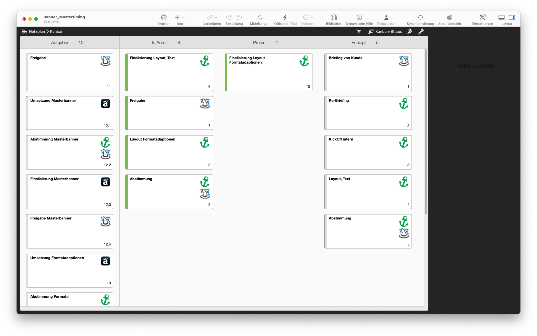 Kanban-Board in Merlin Project Kanban-Board in Merlin Project
