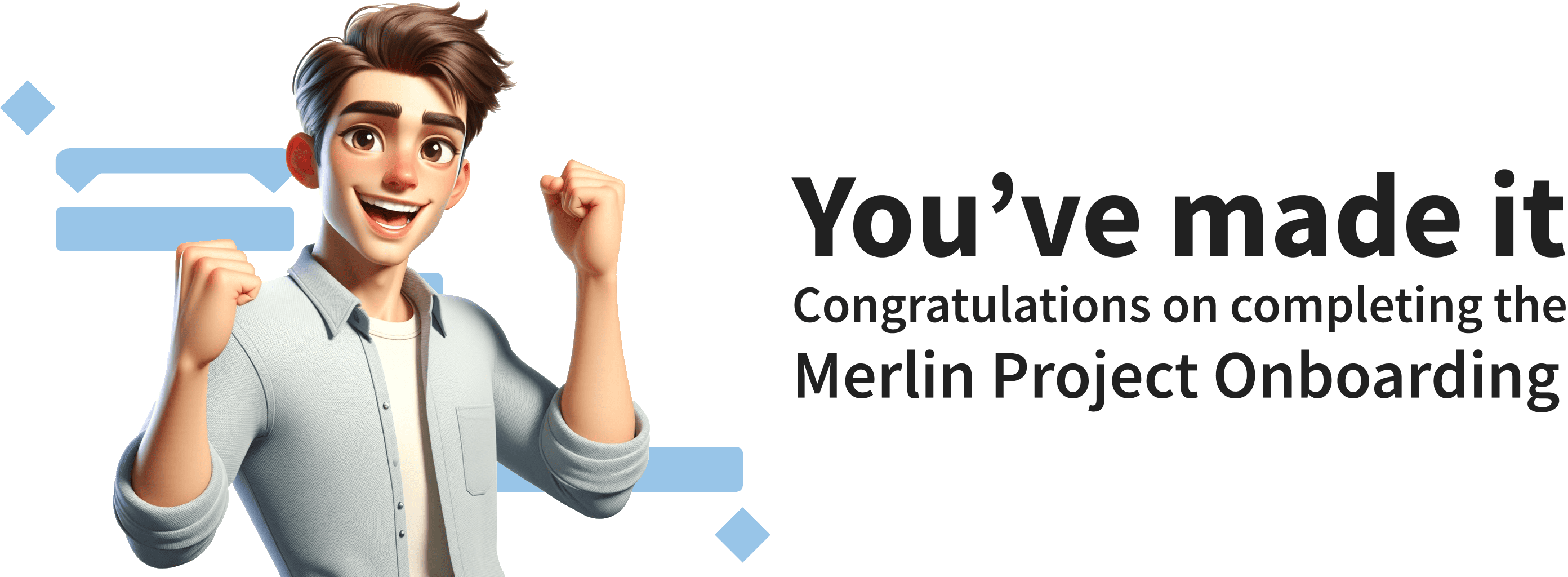 Herzlichen Glückwunsch zum Abschluss der Merlin Project Onboarding