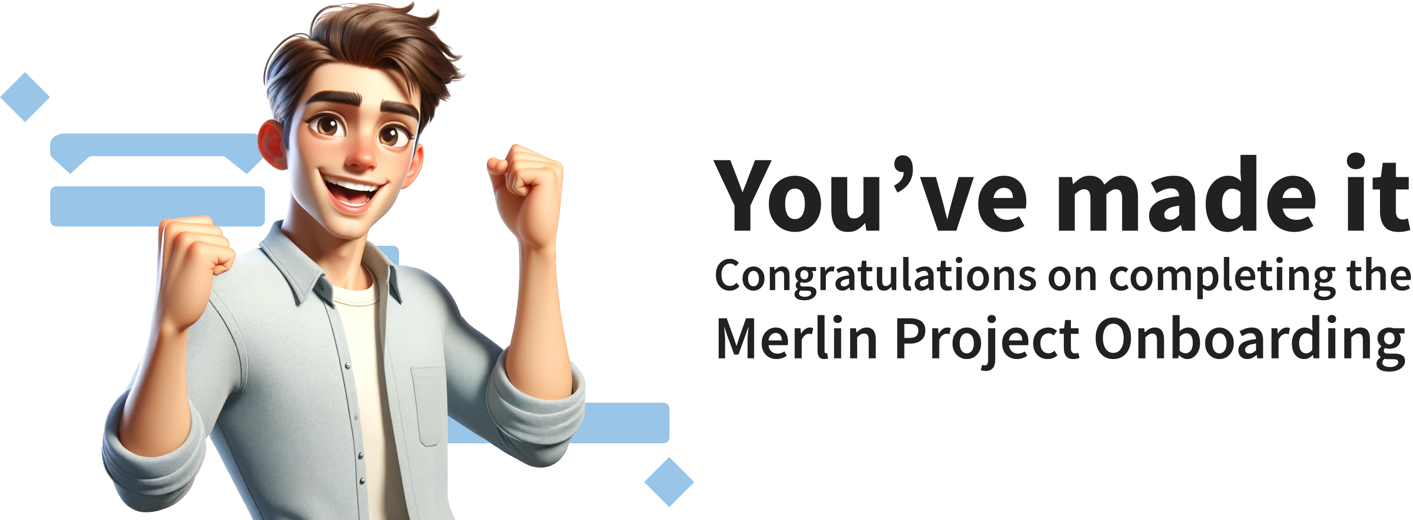 Herzlichen Glückwunsch zum Abschluss der Merlin Project Onboarding