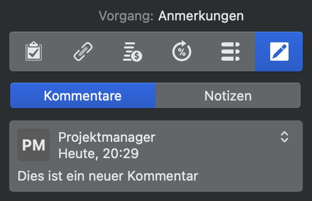 Der Kommentarinspektor in Merlin Project Der Kommentarinspektor in Merlin Project
