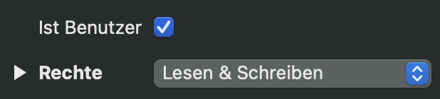 Aktivieren Sie das Feld 'Ist Benutzer' für die Ressource