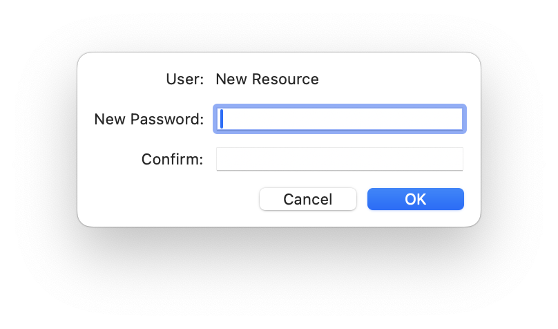 Now add a password for the user Now add a password for the user