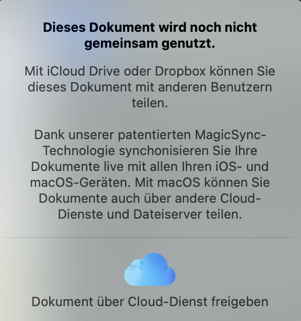 Aktivieren Sie die Synchronisierung in Merlin Project, indem Sie auf die Cloud klicken und Ihren bevorzugten Cloud-Anbieter auswählen Aktivieren Sie die Synchronisierung in Merlin Project, indem Sie auf die Cloud klicken und Ihren bevorzugten Cloud-Anbieter auswählen