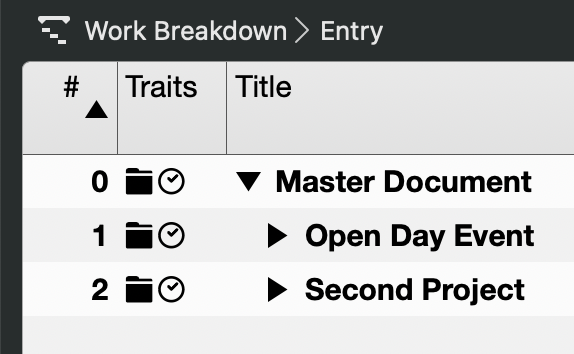 Le nouveau document maître dans Merlin Project