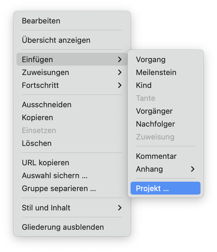 So fügen Sie ein anderes Projekt in das aktuelle Dokument in Merlin Project ein So fügen Sie ein anderes Projekt in das aktuelle Dokument in Merlin Project ein