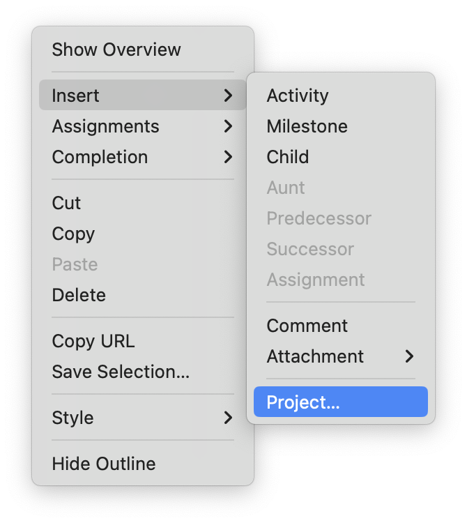 How to insert another project into the current document in Merlin Project How to insert another project into the current document in Merlin Project
