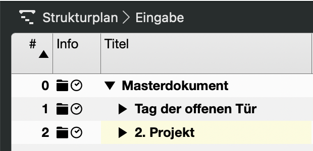 Das neue Masterdokument in Merlin Project Das neue Masterdokument in Merlin Project