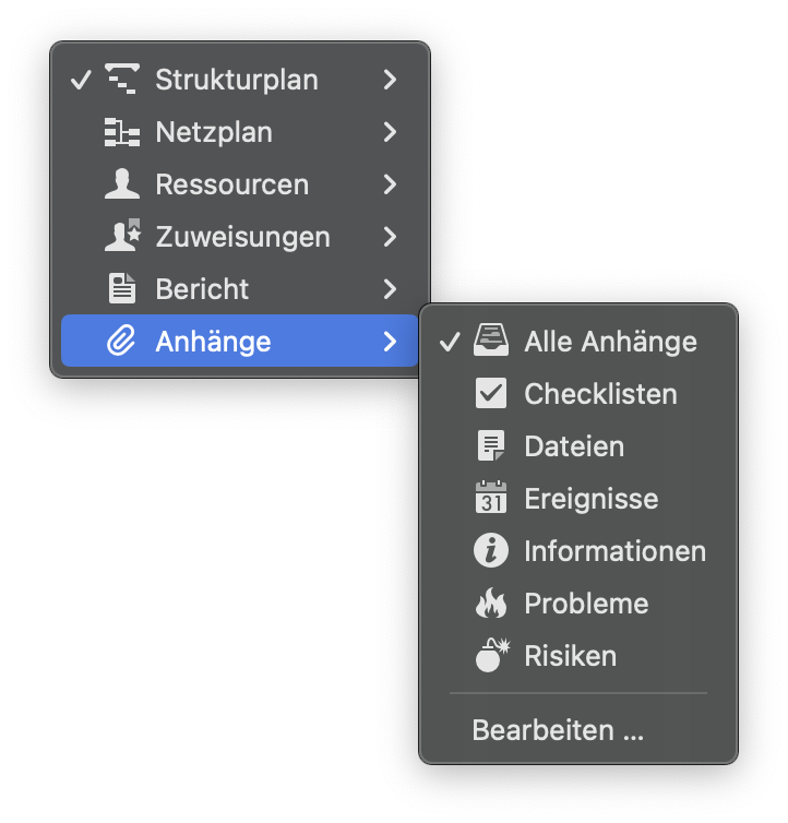 Anhänge in Merlin Project