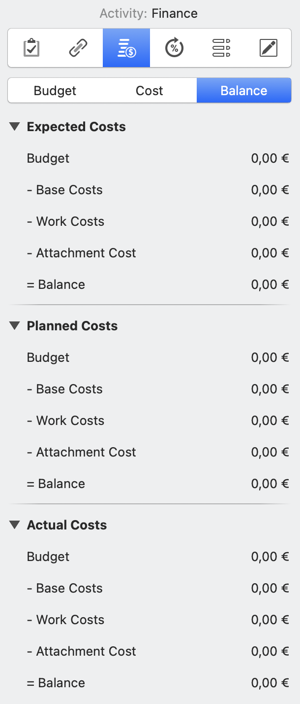 The Balance Tab in Merlin Project The Balance Tab in Merlin Project