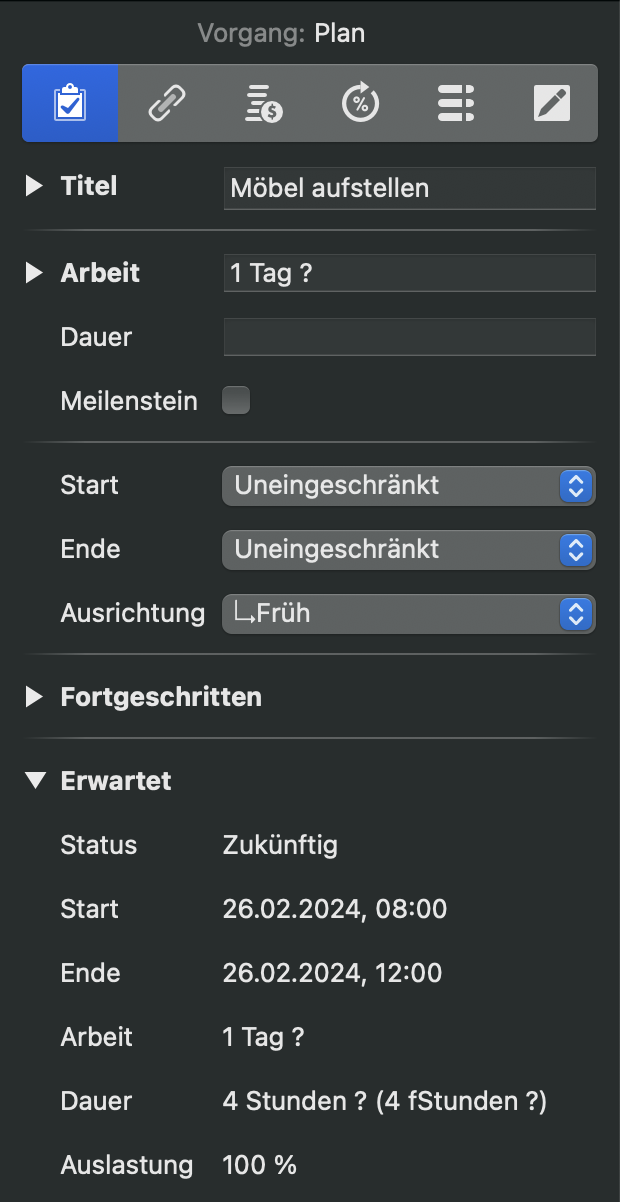 Vorgangs-Inspektor in Merlin Project Vorgangs-Inspektor in Merlin Project