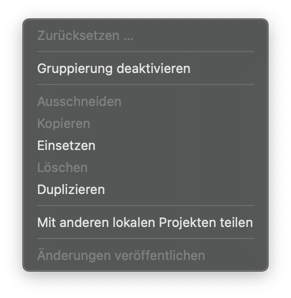 Optionen für Gruppierungen in Merlin Project Optionen für Gruppierungen in Merlin Project