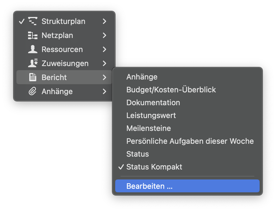 Wie Sie in Merlin Project zur Berichtsansicht navigieren Wie Sie in Merlin Project zur Berichtsansicht navigieren