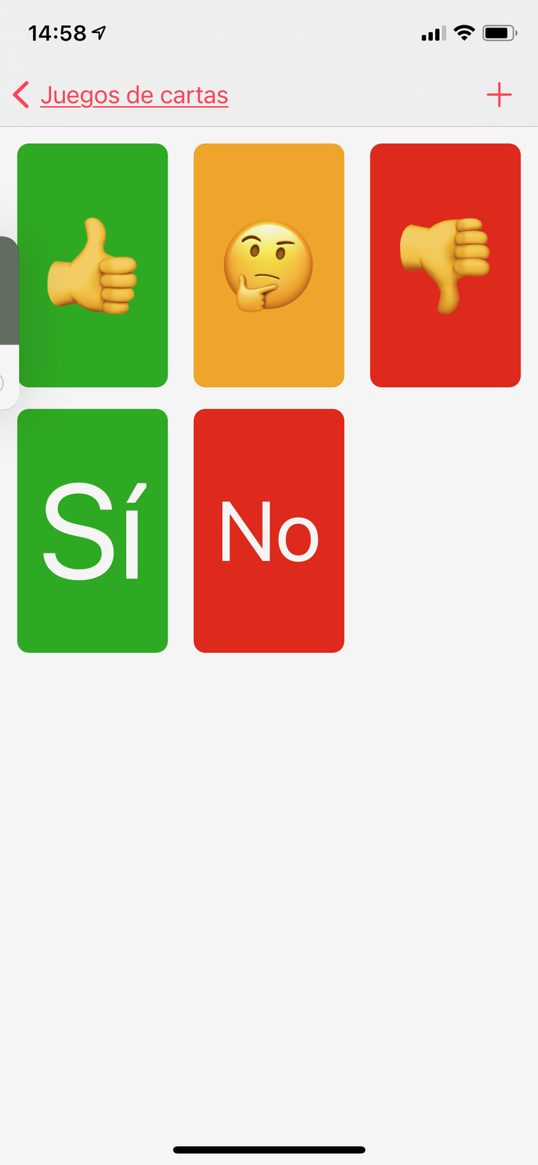 Un conjunto de tarjetas para votar