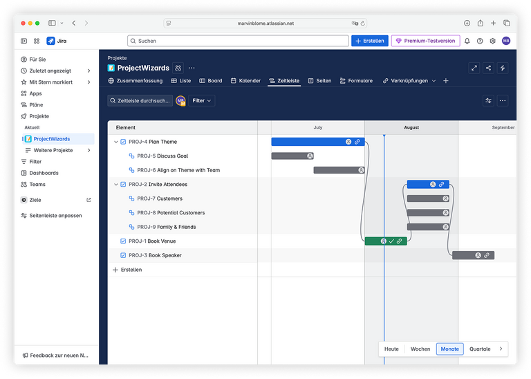 Planificación de cartera en Jira Advanced Roadmaps