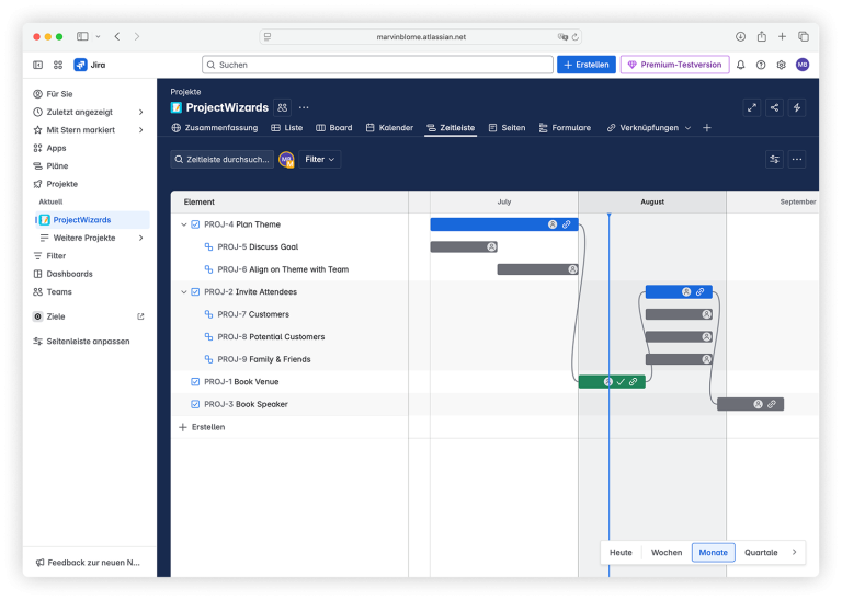 Jira Advanced Roadmaps 中的组合规划