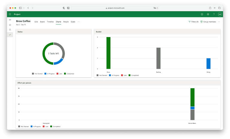 Exportaciones/Informes en Microsoft Project Plan 3