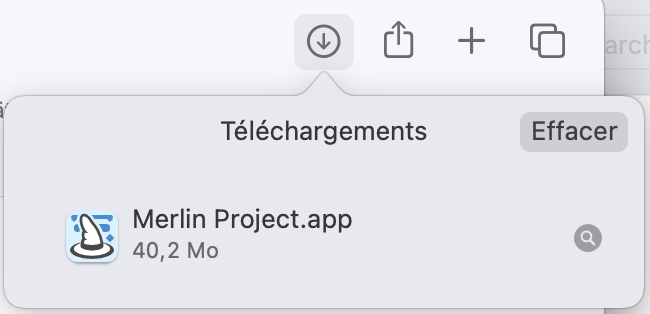 Télécharger dans Safari