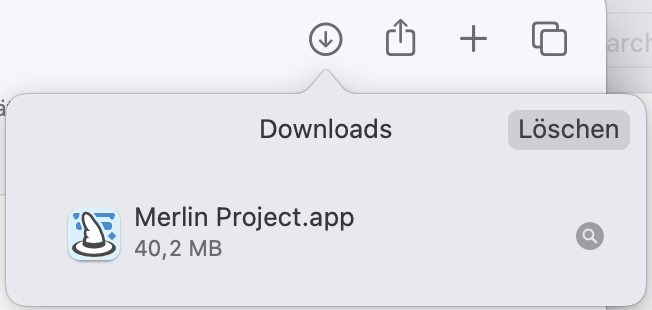 Download in Safari