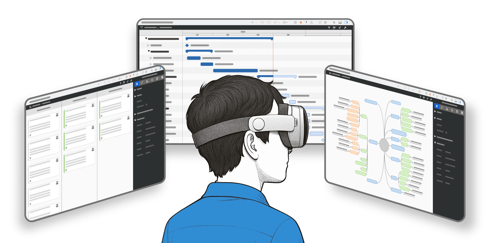 Multitasking mit Merlin Project auf der Apple Vision Pro Multitasking mit Merlin Project auf der Apple Vision Pro