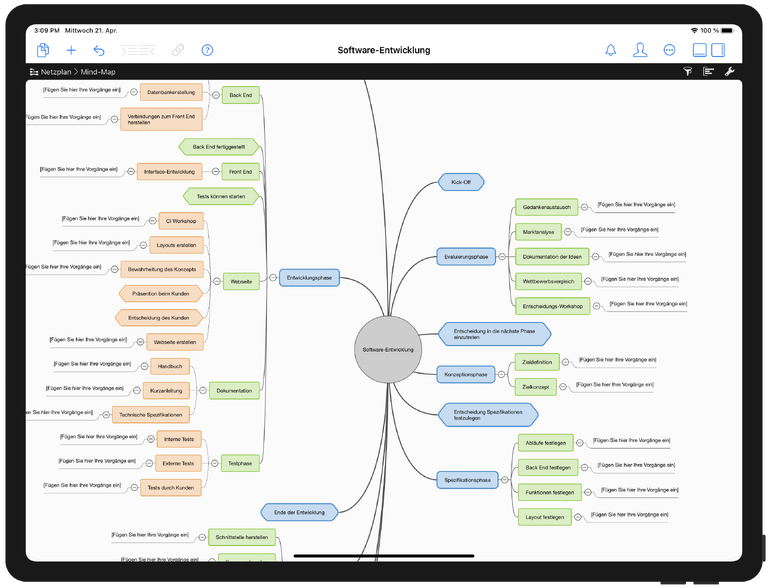 Merlin Project Mindmap auf dem iPad Merlin Project Mindmap auf dem iPad